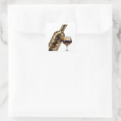Fette Silber-Sticker-Kunst Quadratischer Aufkleber (Tasche)