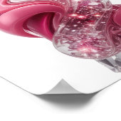 Fette Silberne ABSTRACT ART Mode Druck Poster (Ecke)