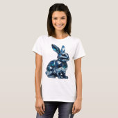Fette silberne ABSTRACT ART Statement Design T-Shirt (Vorne ganz)