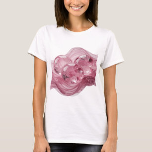Fette silberne GLASPERLEN IN FLÜSSIGKEIT Zitat-Des T-Shirt
