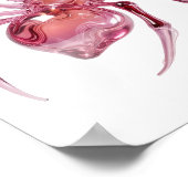 Fette silberne GLASSPINNE Fettes Design Poster (Ecke)