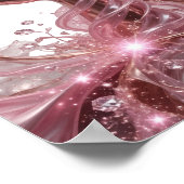 Fette silberne HANDS OF ETERNITY Statement-Design Poster (Ecke)
