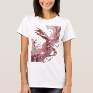 Fette silberne HANDS OF ETERNITY Statement Design T-Shirt
