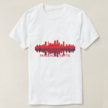 Fette Silhouette der Skyline von Boston Massachuse