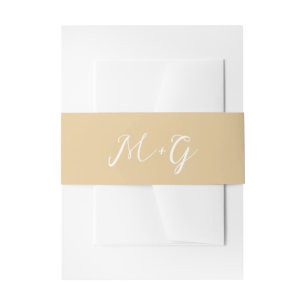 Fette Skript-Erde Neutrale Elegante Hochzeit Einladungsbanderole