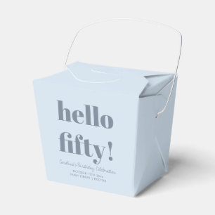 Fette Soft-Blue-Moderne 50. Geburtstagsfeier Benut Geschenkschachtel