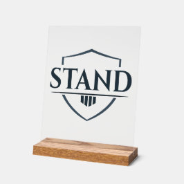 Fette „STAND“ Inspirierende christliche Acrylschild