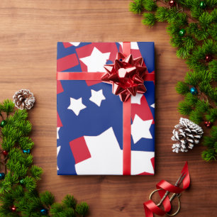 Fette Sterne und Streifen, Ausgabe zum 4. Juli Geschenkpapier
