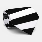 Fette Streifen schwarz u. weiße Krawatte (Gerollt)