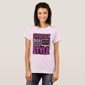 Fette Syntax Über Style Retro-Grafik T-Shirt (Vorne ganz)