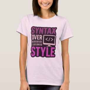 Fette Syntax Über Style Retro-Grafik T-Shirt