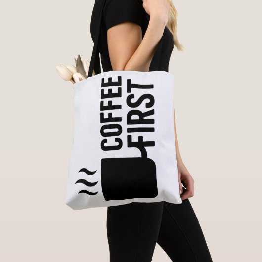 Fette Tasse mit Dampf-Tote-Bag-Design Tasche (Von Nahem)