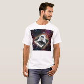 Fette Tastatur-Raum-Katze T-Shirt (Vorne ganz)