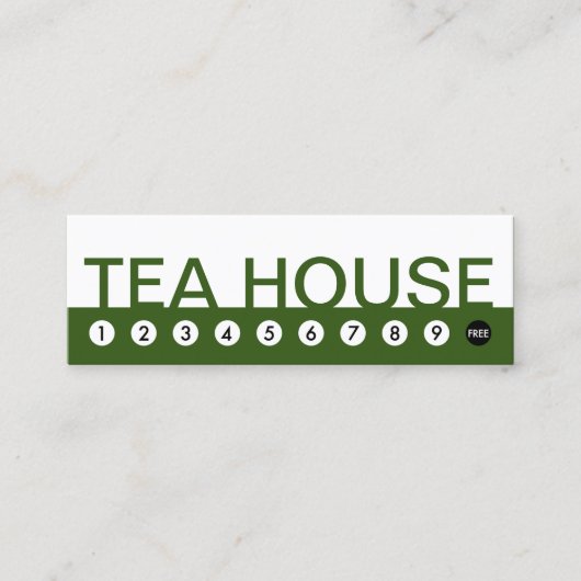 fette TEA HOUSE-Kundenbindung Treuekarte (Vorderseite)