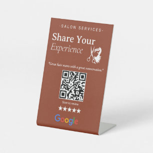 Fette Terrakotta Teile Deine Erfahrung QR-Code-Sch Sockelschild