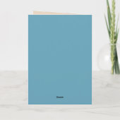 Fette Tomate auf blauer minimalistischer Kunst Karte (Rückseite)