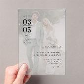 Fette Trendfoto-Hochzeit Acryleinladungen (Insitu (Handheld))