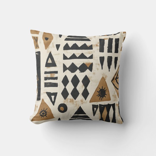 Fette Tribal Symbols Pillow Kissen (Vorderseite)
