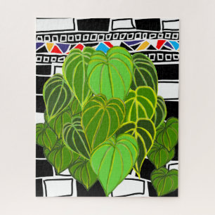 Fette tropische Blumenkunst Puzzle