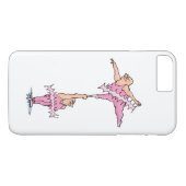 Fette Typ in rosa Tutus Ballett Cartoon Case-Mate iPhone Hülle (Rückseite (Horizontal))