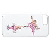 Fette Typ in rosa Tutus Ballett Cartoon Case-Mate iPhone Hülle (Rückseite (Horizontal))