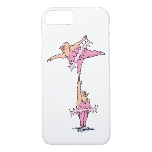 Fette Typ in rosa Tutus Ballett Cartoon Case-Mate iPhone Hülle (Rückseite)