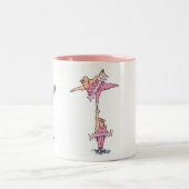 Fette Typ in rosa Tutus Ballett-Tasse Zweifarbige Tasse (Mittel)