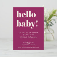 Fette Typografie Berry Moderne Süße Babyparty