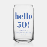 Fette Typografie Blaue moderne 50. Geburtstagsfeie