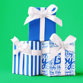 Fette Typografie Boy Script Baby Shoouse Geschenkpapier Set