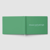 Fette Typografie Bright Green Blue Modern Wedding Gästebuch (Voll)