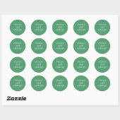Fette Typografie Bright Green Blue Modern Wedding Runder Aufkleber (Blatt)