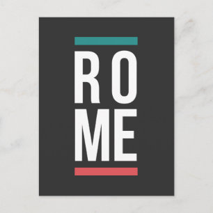 Fette Typografie-Design der Stadt Rom Einladungspostkarte