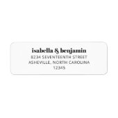 Fette Typografie Einfache Weiße Moderne Hochzeit (Vorne)