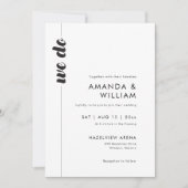 Fette Typografie Einladung zur Hochzeit (Vorderseite)