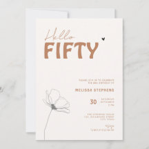 Fette Typografie Elfenbeinbraun Elegantes 50. Gebu