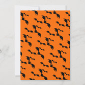 Fette Typografie, Fledermäuse und Spinnen Hallowee Einladung (Rückseite)