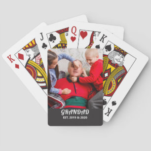 Fette Typografie Foto Opa etabliert Spielkarten