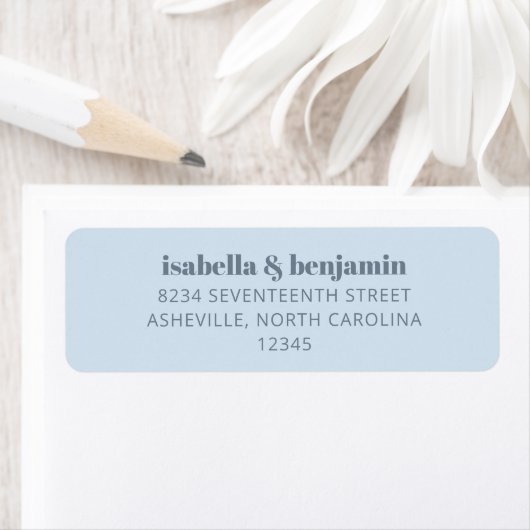Fette Typografie Gletscherblau Moderne Hochzeit (Insitu)