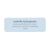 Fette Typografie Gletscherblau Moderne Hochzeit (Vorne)