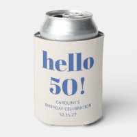 Fette Typografie Ivory Blue Modern 50. Geburtstag