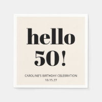 Fette Typografie Ivory Moderne 50. Geburtstagspart