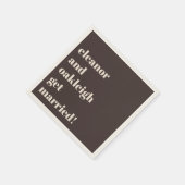 Fette Typografie Lustiges Braunes Benutzerdefinier Serviette (Ecke)