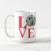 Fette Typografie mit anpassbarem Bilderrahmen LOVE Kaffeetasse (Links)