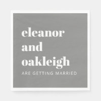 Fette Typografie Moderne graue und weiße Hochzeit