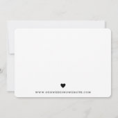 Fette Typografie Moderne Hochzeit Save The Date (Rückseite)