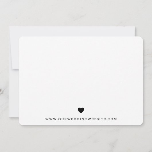 Fette Typografie Moderne Hochzeit Save The Date (Rückseite)