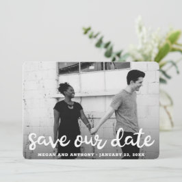 Fette Typografie Moderne Hochzeit Save The Date