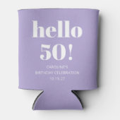 Fette Typografie Moderne Lavender Geburtstagsparty Dosenkühler (Vorderseite)