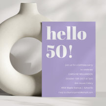 Fette Typografie Moderne Lavender Geburtstagsparty